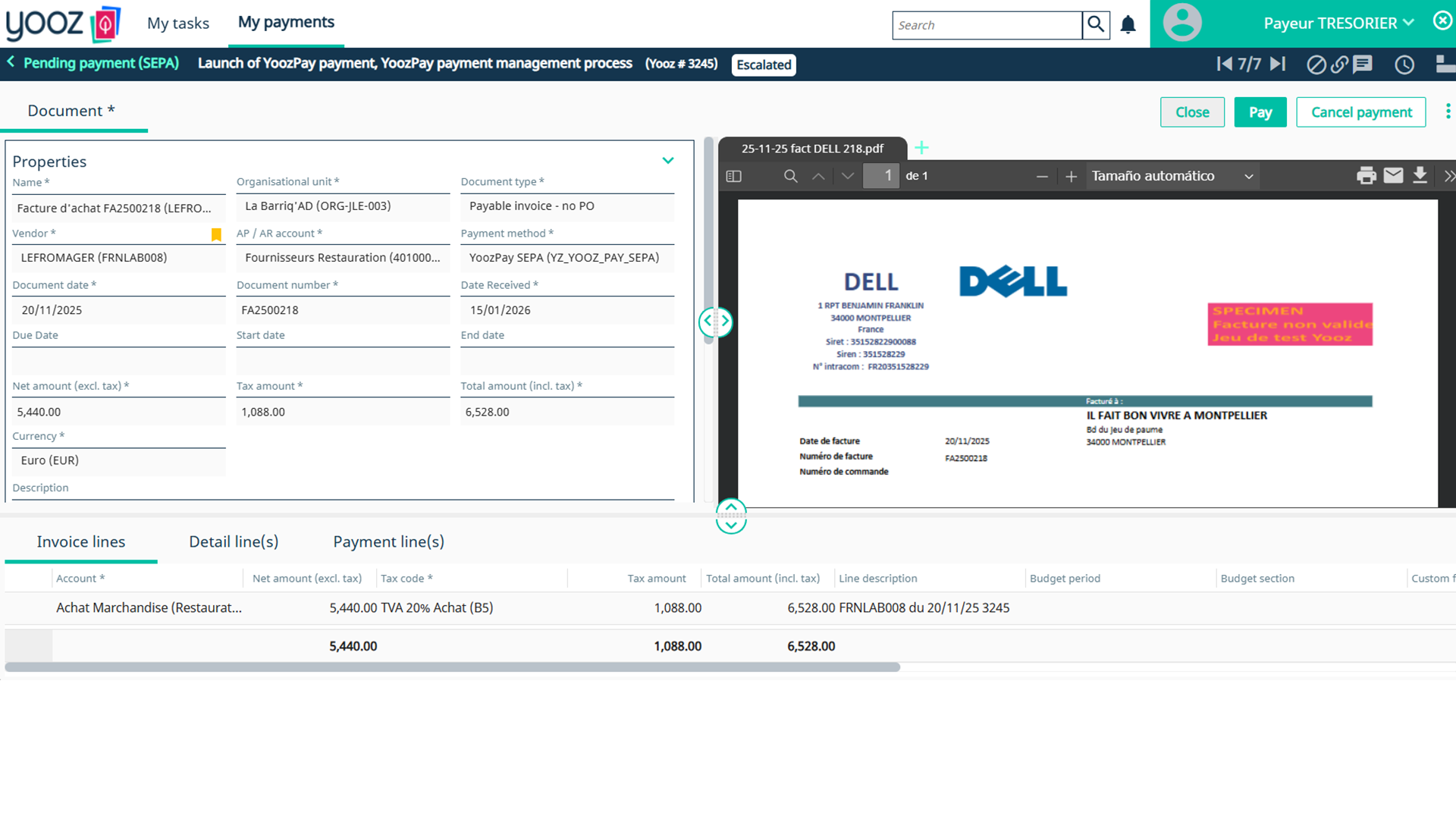 Multi-channel invoice capture in Yooz